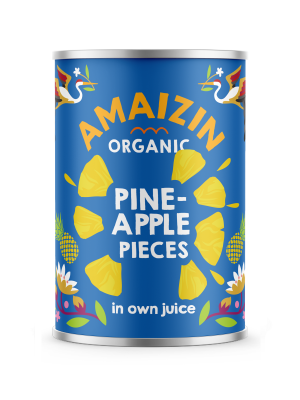 Ananasov kompot - koščki AMAIZIN BIO brez dodanega slad.